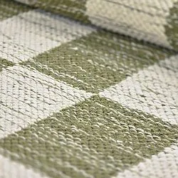 Wool rug - Dundee (green/white)