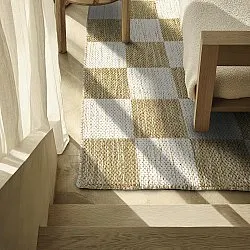 Wool rug - Dundee (yellow/white)