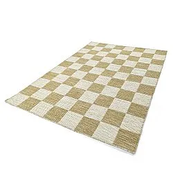 Wool rug - Dundee (yellow/white)