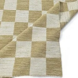 Wool rug - Dundee (yellow/white)