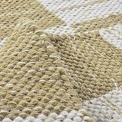 Wool rug - Dundee (yellow/white)