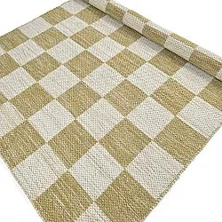 Wool rug - Dundee (yellow/white)