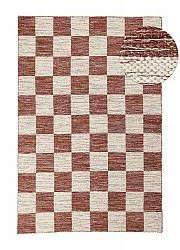 Wool rug - Dundee (red/white)