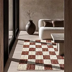 Wool rug - Dundee (red/white)