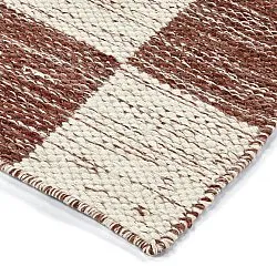 Wool rug - Dundee (red/white)