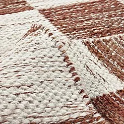 Wool rug - Dundee (red/white)