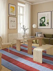 Wool rug - Garine (blue/red)