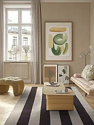 Wool rug - Garine (black/beige)