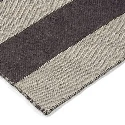 Wool rug - Garine (black/beige)