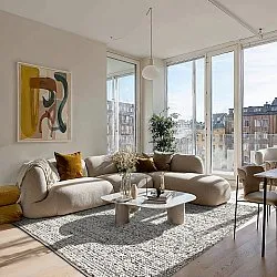Wool rug - Mesra (grey/white)