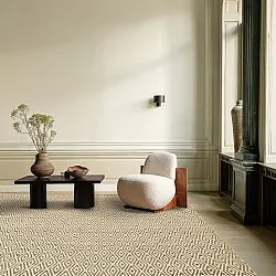 Wool rug - Monastir (brown/white)