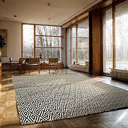 Wool rug - Monastir (black/white)