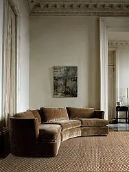 Wool rug - Ovelia (brown/white)