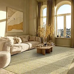 Wool rug - Ovelia (yellow/white)