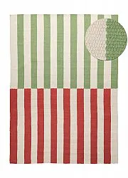 Wool rug - Peniche (cream/green/red)