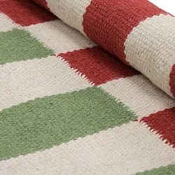 Wool rug - Peniche (cream/green/red)