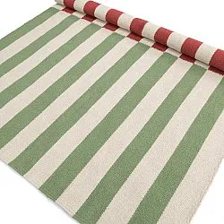 Wool rug - Peniche (cream/green/red)