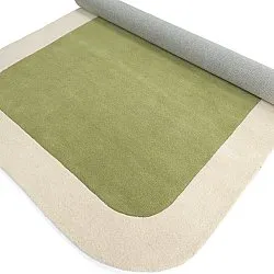 Wool rug - Puri Hand Tufted Wool Premium (green/cream)