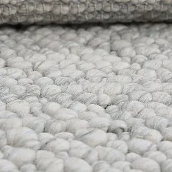 Wool rug - Sala Irregular Wool Bubble (light grey melange)