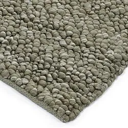 Wool rug - Sala Irregular Wool Bubble (moss green/white melange)