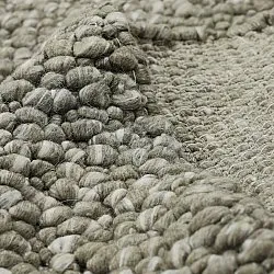 Wool rug - Sala Irregular Wool Bubble (moss green/white melange)