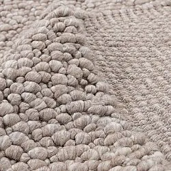 Wool rug - Sala Irregular Wool Bubble (taupe/white melange)