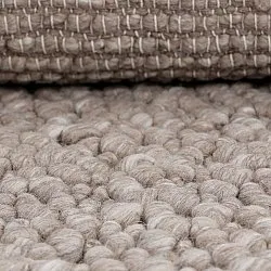 Wool rug - Sala Irregular Wool Bubble (taupe/white melange)