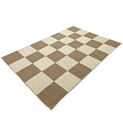 Wool rug - Scacco (brown/beige)