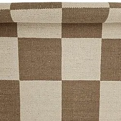 Wool rug - Scacco (brown/beige)