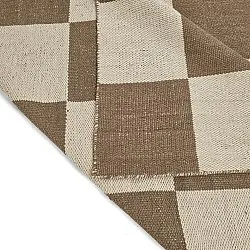 Wool rug - Scacco (brown/beige)