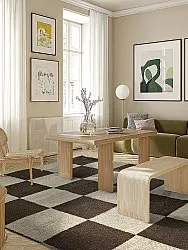 Wool rug - Scacco (black/beige)