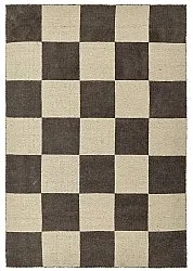 Wool rug - Scacco (black/beige)