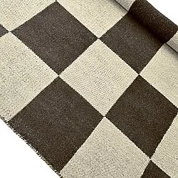 Wool rug - Scacco (black/beige)