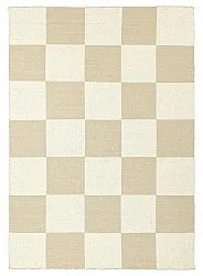 Wool rug - Scacco (white/beige)