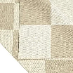 Wool rug - Scacco (white/beige)