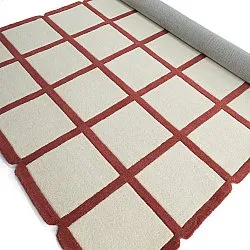 Wool rug - Syl Hand Tufted Wool Premium (red/white)
