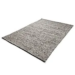 Wool rug - Talvia Braided Wool (dark grey)