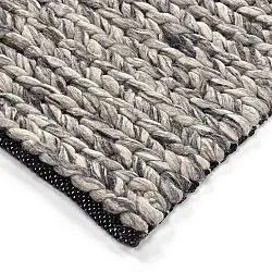 Wool rug - Talvia Braided Wool (dark grey)
