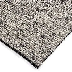Wool rug - Talvia Braided Wool (dark grey)