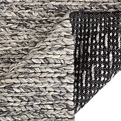Wool rug - Talvia Braided Wool (dark grey)
