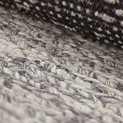 Wool rug - Talvia Braided Wool (dark grey)