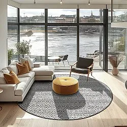 Round rug - Harstad (brown)