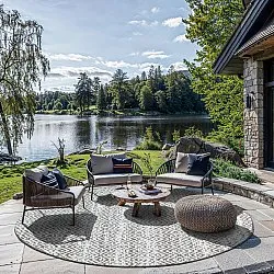 Round rug - Harstad (brown)