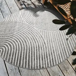 Round rug - Indoor/Outdoor Devon (grey)