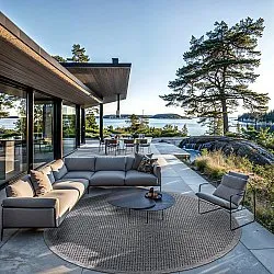 Round rug - Tromsø (anthracite)