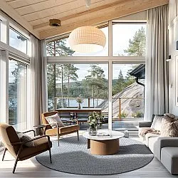 Round rug - Bergen (grey)