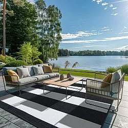 Indoor/Outdoor rug - Santana (black)