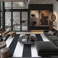 Indoor/Outdoor rug - Santana (black)