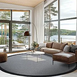 Round rug - Sortelha (black)