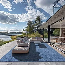 Indoor/Outdoor rug - Monsanto (blue)